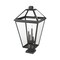 Z-Lite Talbot 4 Light Outdoor Pier Mounted Fixture, Black & Clear Beveled 579PHXLXS-SQPM-BK - alternate 4